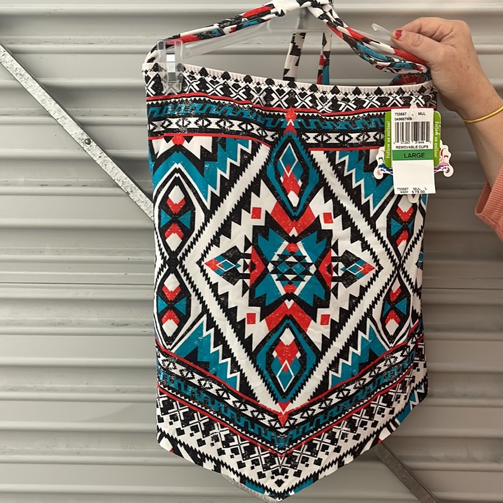 NWT BECCA SWIMWEAR HALTER TANKINI TOP
